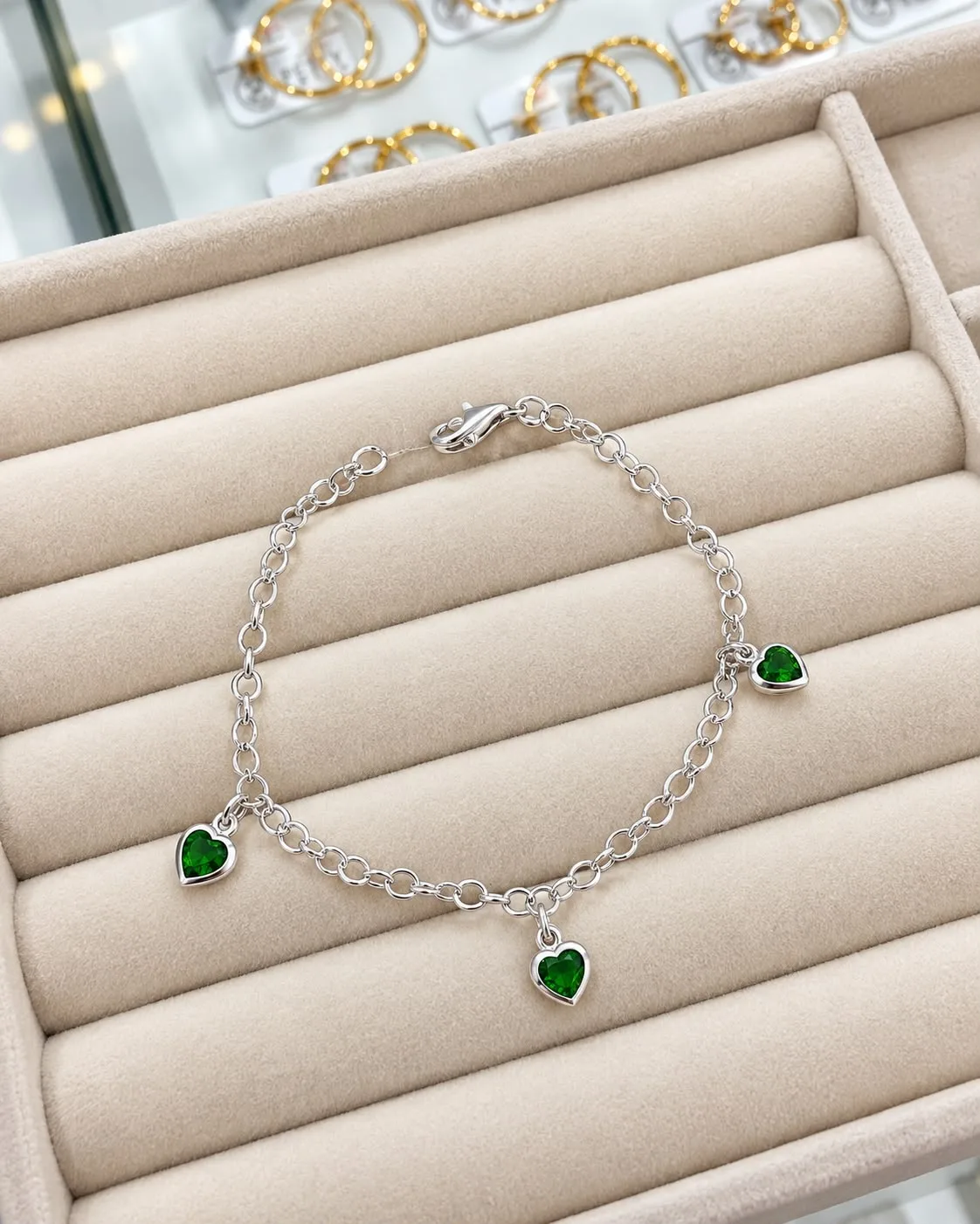 Pulsera corazon verde