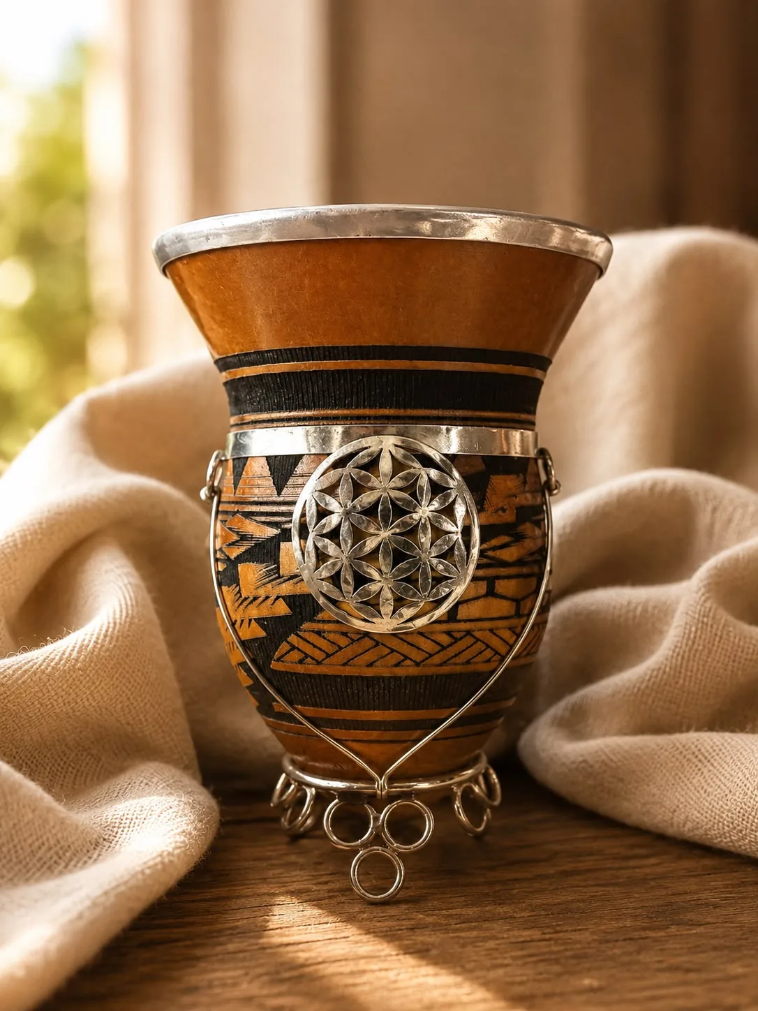 Mate calabaza Flores