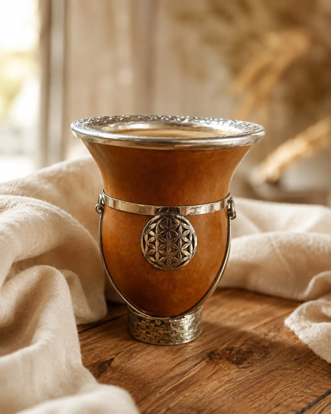 Mate calabaza flores