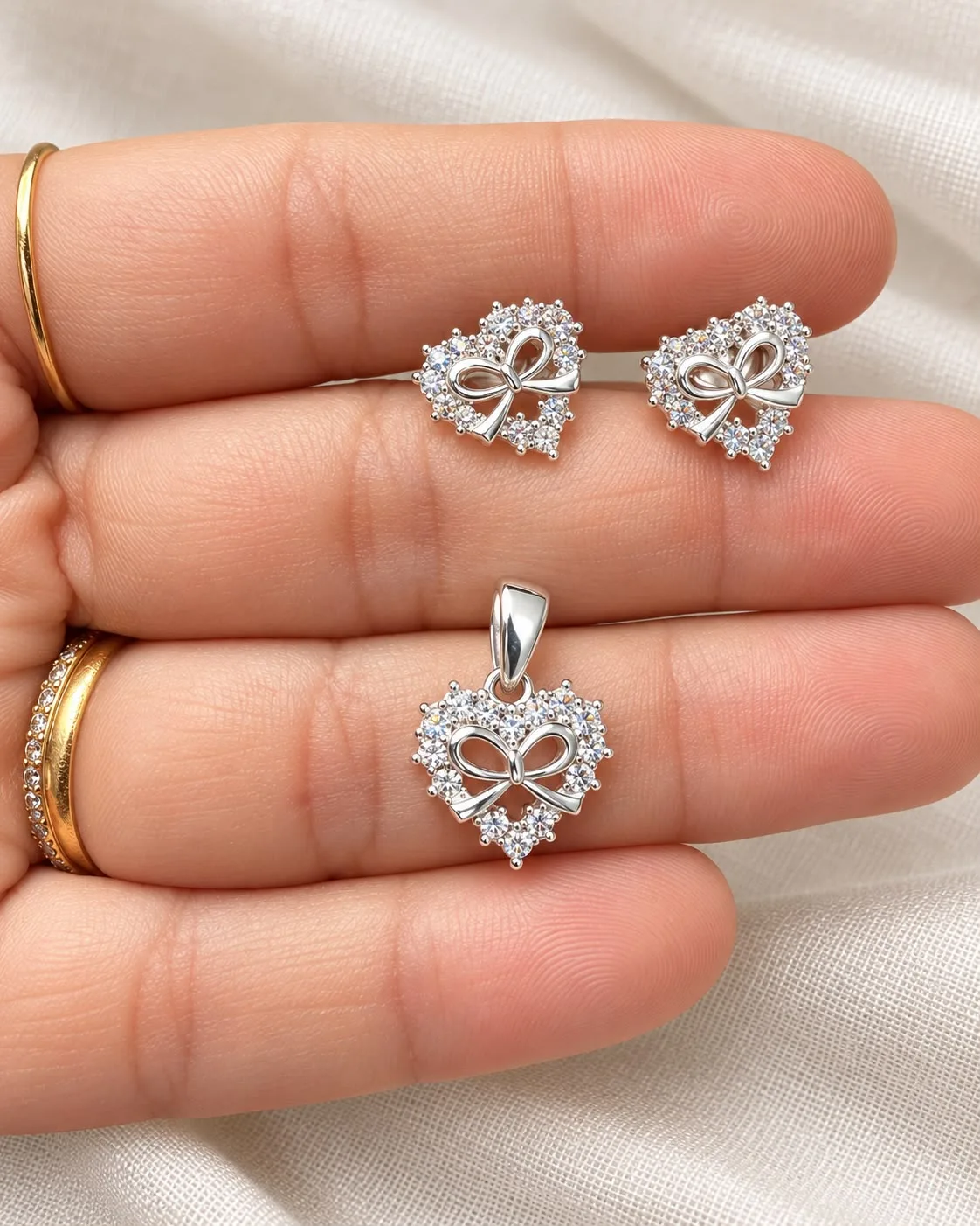 Set Corazones N6 (Moñito)