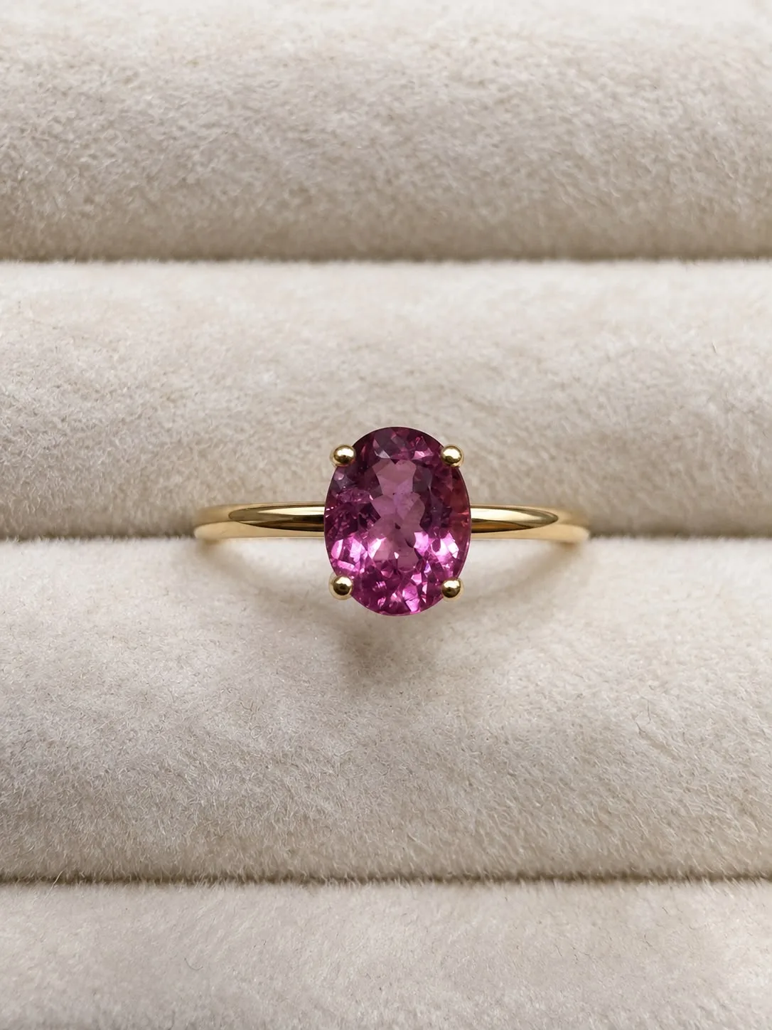 Anillo Turmalina Rosa N°18