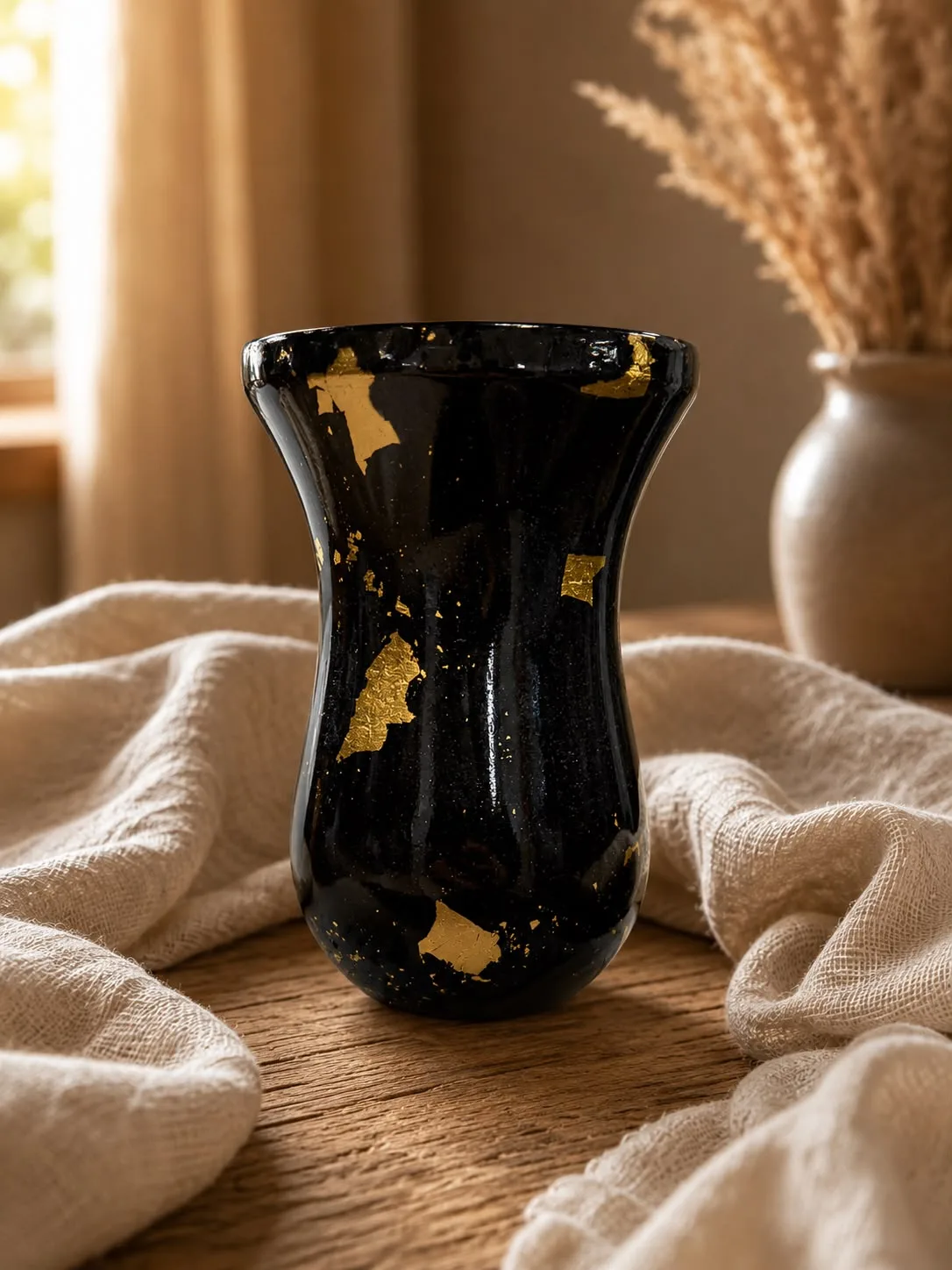 Mate madera Negro oro
