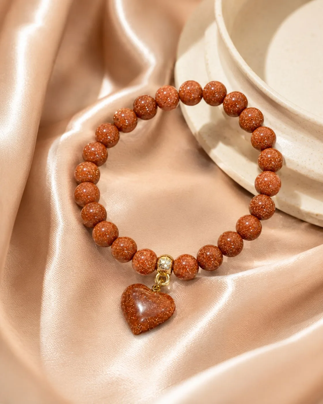 Pulsera Goldstone Marron