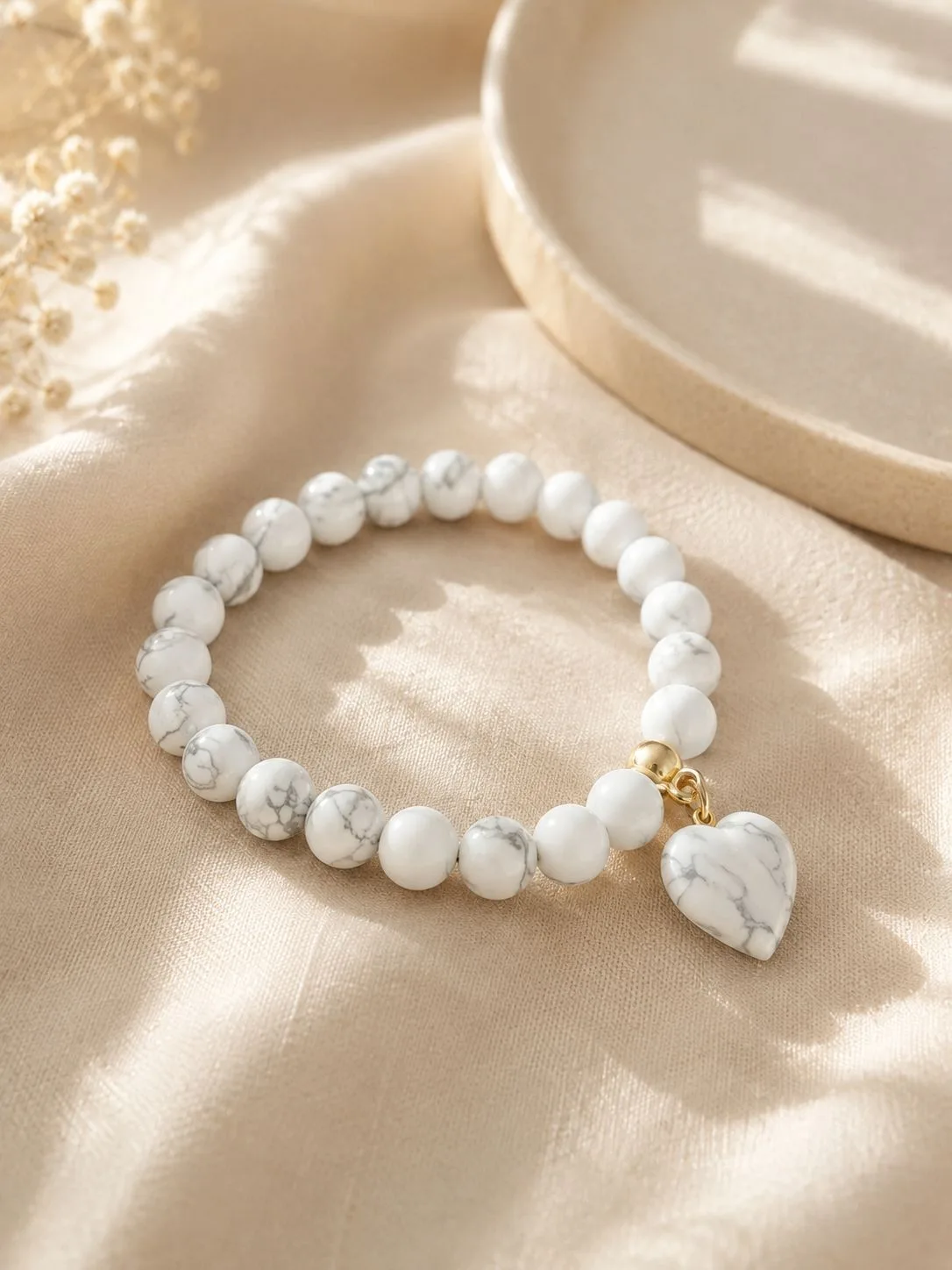 Pulsera Howlita Blanca